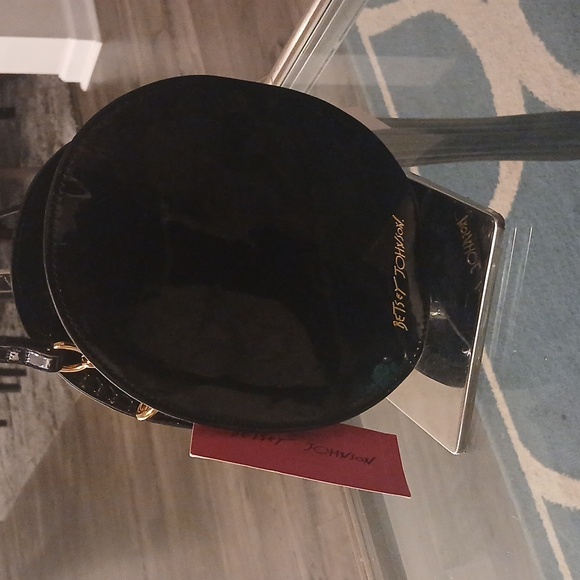 Betsey Johnson Black and Gold Skeleton Crossbody Bag - Picture 5 of 7